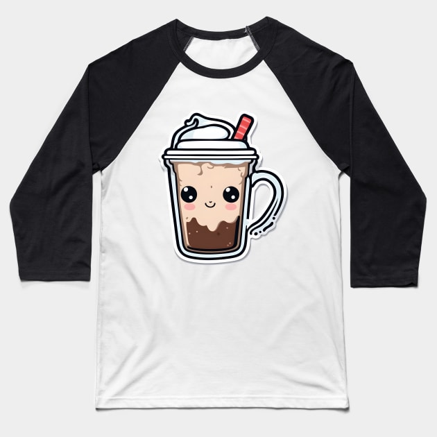 cute iced coffee Baseball T-Shirt by CAFFEIN